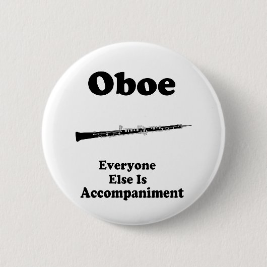Oboe Geschenk Button (Vorderseite)