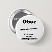 Oboe Geschenk Button (Vorne & Hinten)