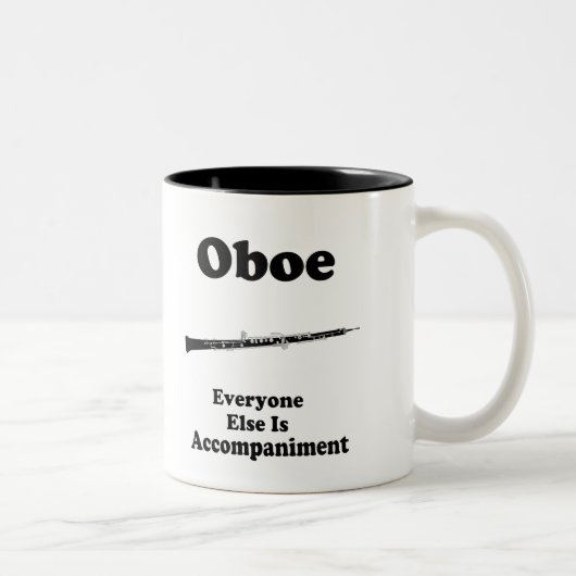 Oboe Geschenk Zweifarbige Tasse (Rechts)