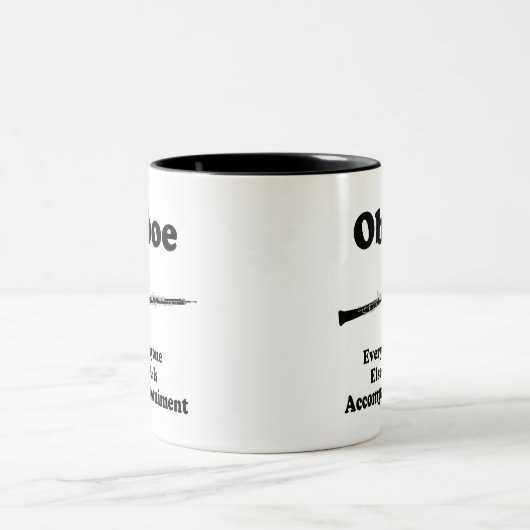 Oboe Geschenk Zweifarbige Tasse (Mittel)
