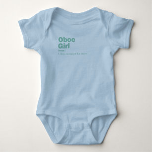 Oboe Girl - Oboe  Baby Strampler