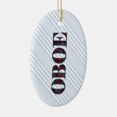 Oboe Herztext Keramik Ornament (Rechts)