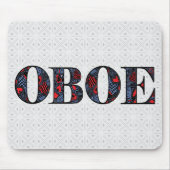 Oboe Herztext Mousepad (Vorne)