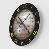 Oboe ~ Hintergrund "The Musical Planet" * ~ Große Wanduhr (Winkel)