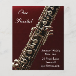 Oboe-Holzblasinstrument Revue Musik Flyer