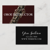OBOE INSTRUCTOR Musiker Lehrerin Visitenkarte (Vorne/Hinten)