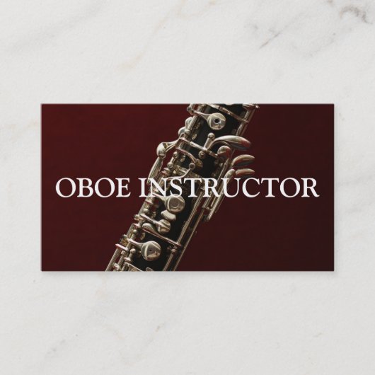 OBOE INSTRUCTOR Musiker Lehrerin Visitenkarte (Vorderseite)