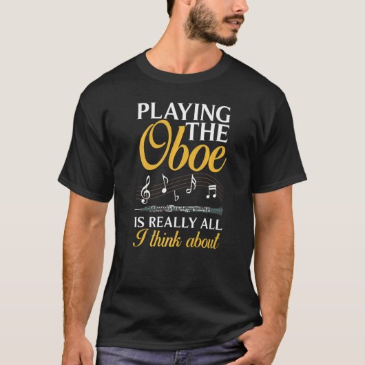 Oboe Instrument Music Player Lehrgang Obois T-Shirt (Vorderseite)