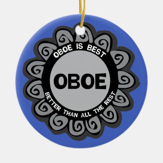Oboe ist am besten keramik ornament (Vorne)