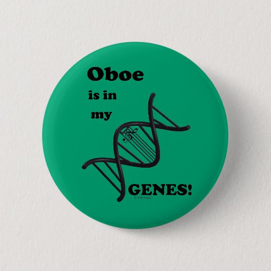 Oboe ist in meinen Genen Button (Vorderseite)