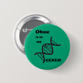 Oboe ist in meinen Genen Button (Vorne & Hinten)
