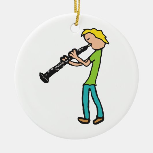 Oboe Keramik Ornament (Vorne)