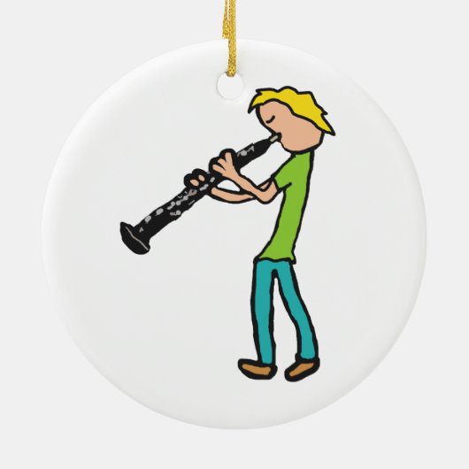 Oboe Keramik Ornament (Hinten)