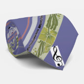 Oboe Krawatte mit Kunst Nouveau grünem Blatt-Motiv (Gerollt)