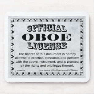 Oboe-Lizenz Mousepad