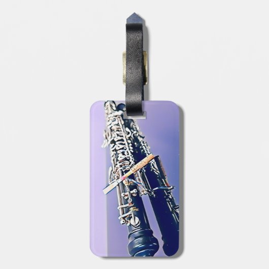 Oboe Luggage Tag Gepäckanhänger (Rückseite vertikal)