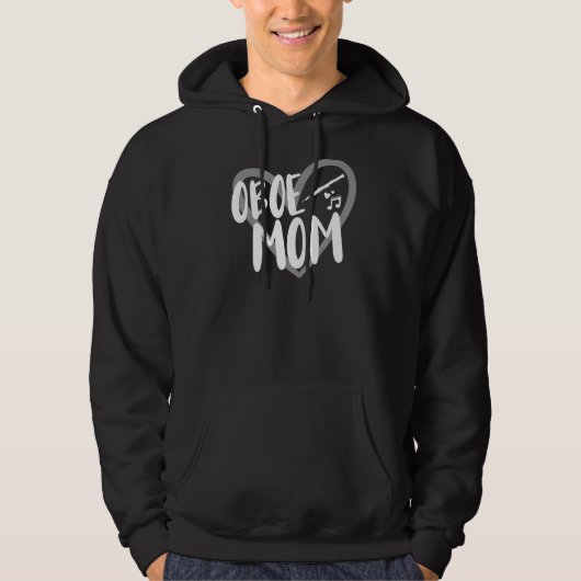 Oboe Mama Heart Oboe Player Premium Hoodie (Vorderseite)