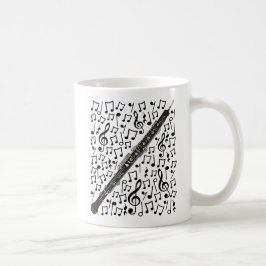 Oboe mit musikalischen Notizen, Oboist Woodwind Mu Kaffeetasse