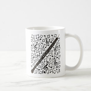 Oboe mit musikalischen Notizen, Oboist Woodwind Mu Kaffeetasse