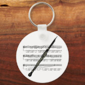Oboe musical 01 B Schlüsselanhänger (Vorderseite)