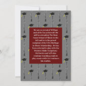 Oboe Musician Graduation Party Music Einladung (Rückseite)