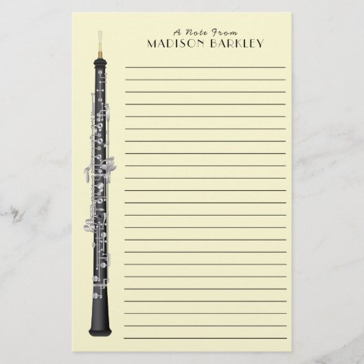 Oboe Musician Music Teacher Briefpapier (Vorderseite)