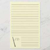 Oboe Musician Music Teacher Briefpapier (Rückseite)