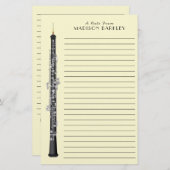 Oboe Musician Music Teacher Briefpapier (Vorne/Hinten)
