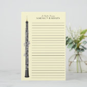 Oboe Musician Music Teacher Briefpapier (Stehend Vorderseite)