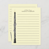 Oboe Musician Music Teacher Dankeskarte (Vorne/Hinten)