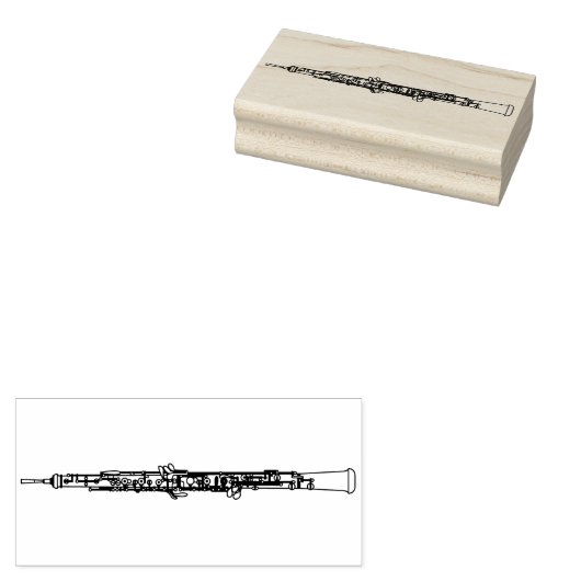 Oboe Musician Music Teacher Gummistempel (Stempel)