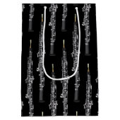 Oboe Musician Music Teacher Mittlere Geschenktüte (Rückseite)