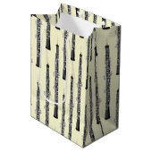 Oboe Musician Music Teacher Mittlere Geschenktüte (Vorderseite Schrägansicht)