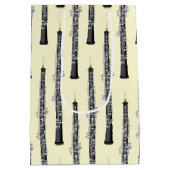 Oboe Musician Music Teacher Mittlere Geschenktüte (Rückseite)