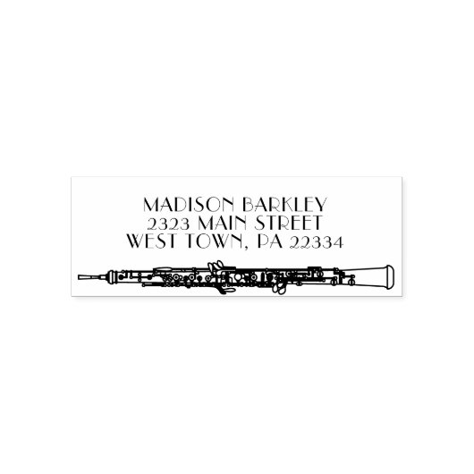 Oboe Musician Music Teacher Permastempel (Design)