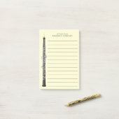 Oboe Musician Music Teacher Post-it Klebezettel (Auf Schreibtisch)