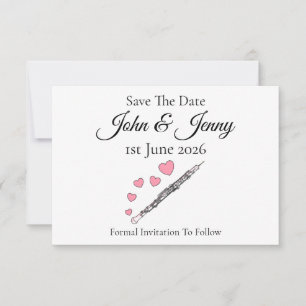 Oboe Musician Wedding speichern das Datum
