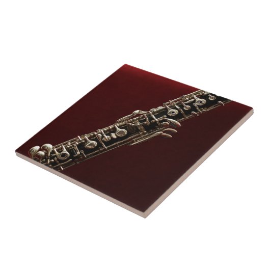 Oboe-Musikinstrument Fliese (Seite)