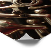 Oboe - Musikinstrument für doppeltes Rotholz Poster (Ecke)