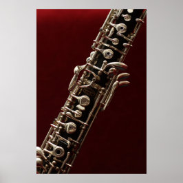 Oboe - Musikinstrument für doppeltes Rotholz Poster