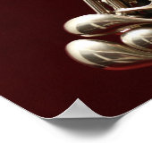 Oboe - Musikinstrument für doppeltes Rotholz Poster (Ecke)