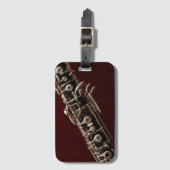 Oboe-Musikinstrument Gepäckanhänger (Vorderseite Vertikal)