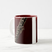 Oboe-Musikinstrument Zweifarbige Tasse (Vorderseite Links)