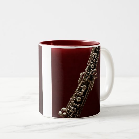 Oboe-Musikinstrument Zweifarbige Tasse (VorderseiteRechts)