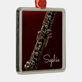 Oboe Name des klassischen Musikinstruments Ornament Aus Metall (Rechts)