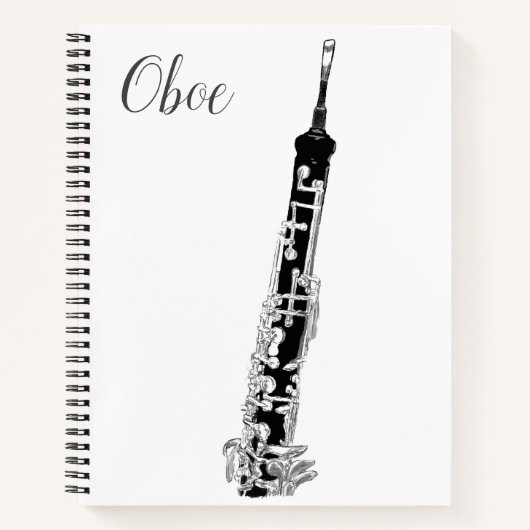 Oboe-Notebook Notizblock (Vorderseite)