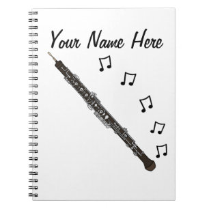 Oboe Oboist Woodwind Musikermusiklehrerin Custom Notizblock