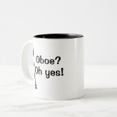 Oboe Oh ja Instrument Zweifarbige Tasse (Vorderseite Links)