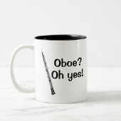 Oboe Oh ja Instrument Zweifarbige Tasse (Links)