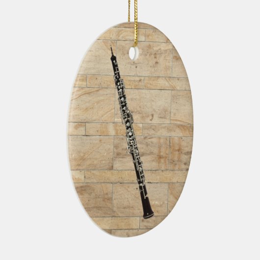 Oboe ovaler Verzierungs-Anhänger Keramikornament (Rechts)